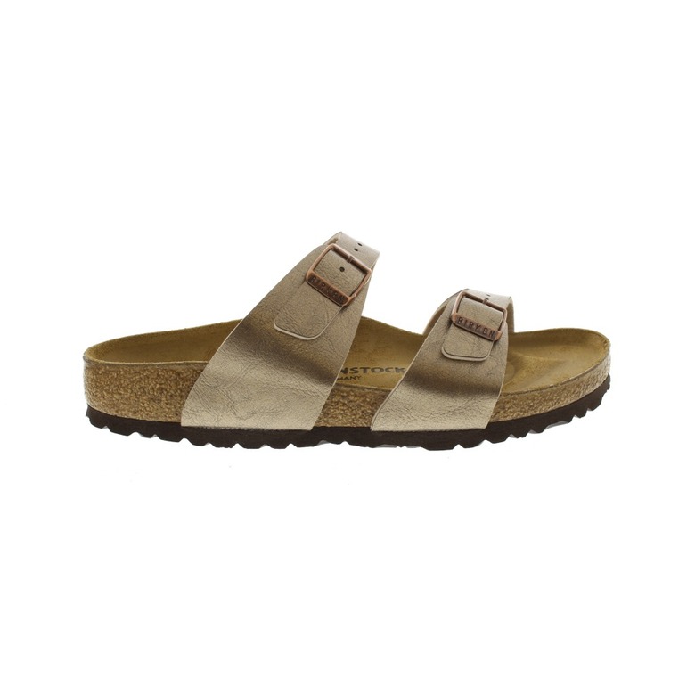 Birkenstock thong slippers taupe