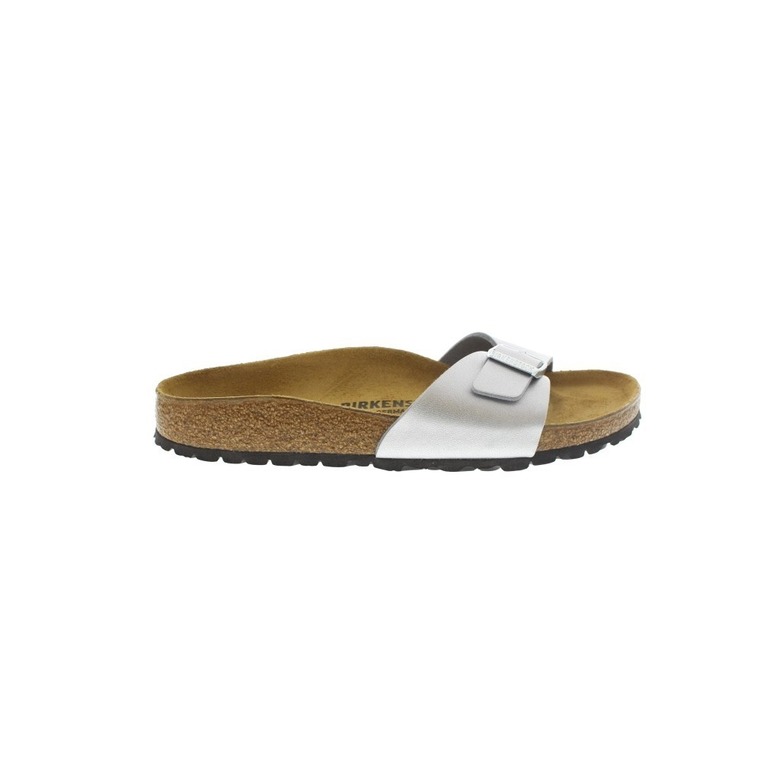 Birkenstock thong slippers silver