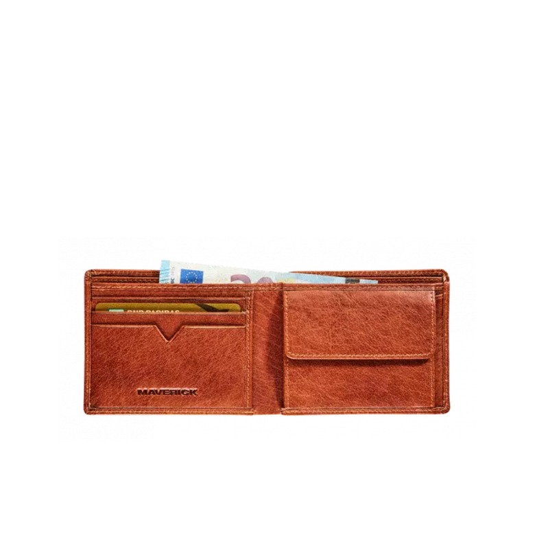 Maverick geldbörse cognac 2