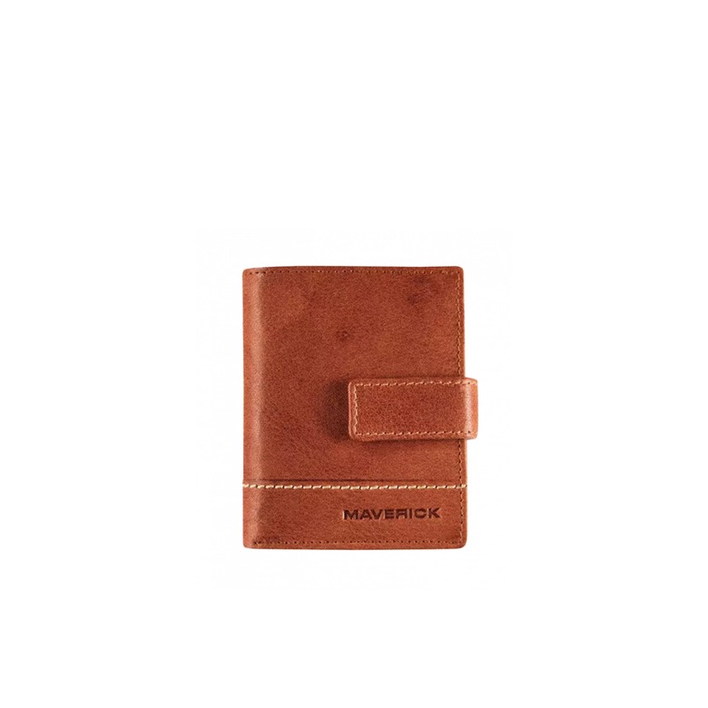 Maverick porte-cartes cognac
