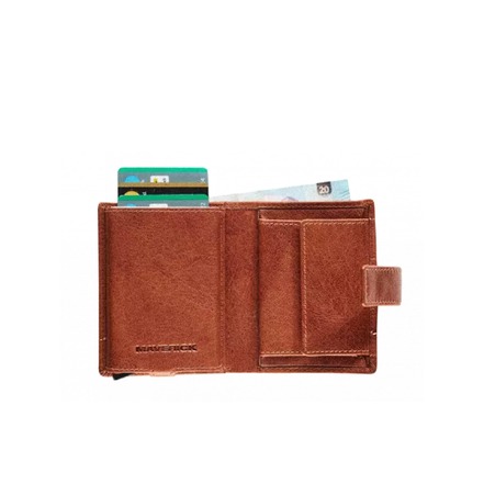 Maverick porte-cartes cognac
