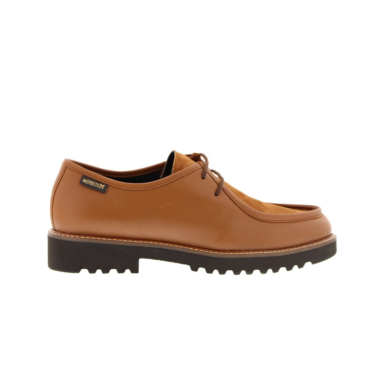 Mephisto lage schoenen cognac
