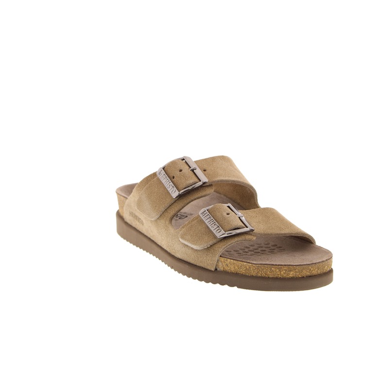 Mephisto thong slippers taupe 2