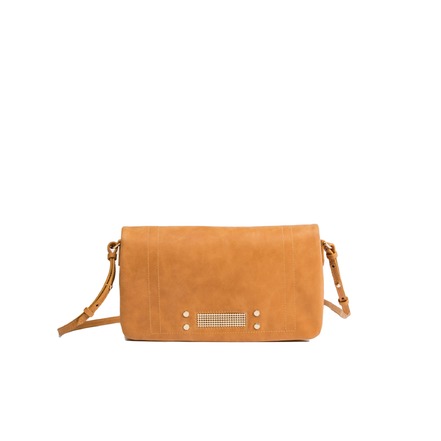 Clio Goldbrenner umhängetasche camel