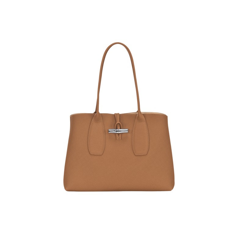 Longchamp sac porté épaule cognac