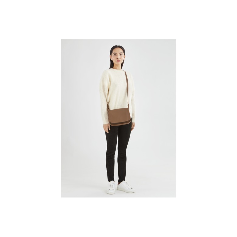 Longchamp sac bandoulière cognac 3