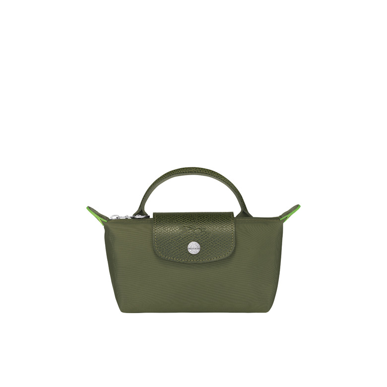 Longchamp trousse de maquillage vert