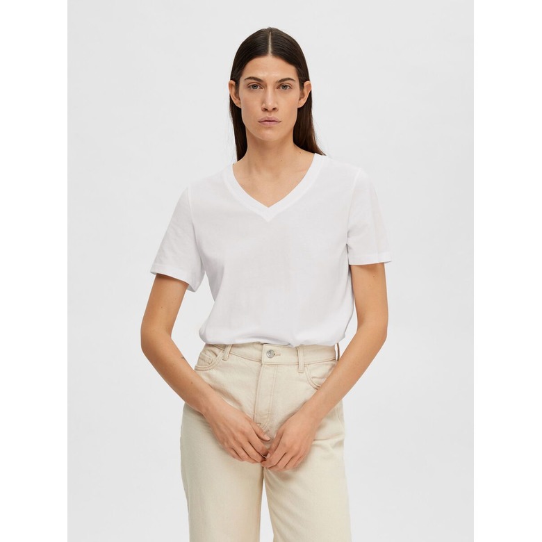 Selected Femme t-shirt wit 2