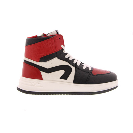 Hip high shoes red