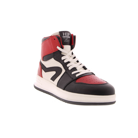 Hip high shoes red