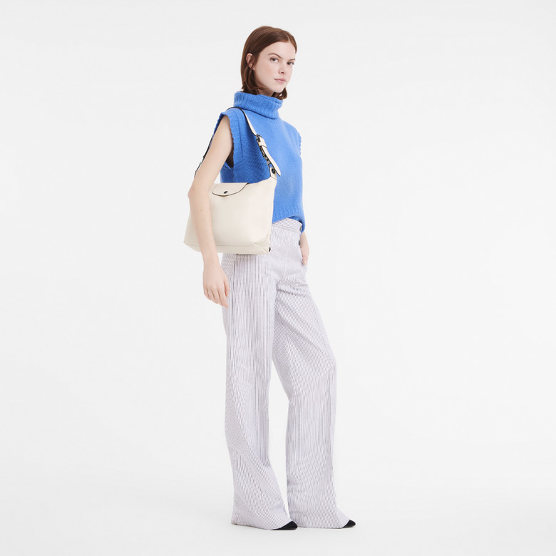 Longchamp sac porté épaule ecru 3