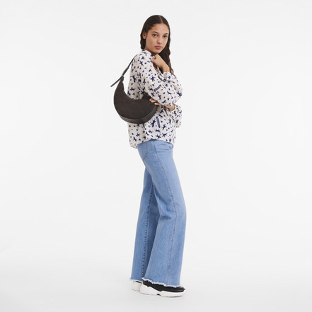 Longchamp schultertasche grau