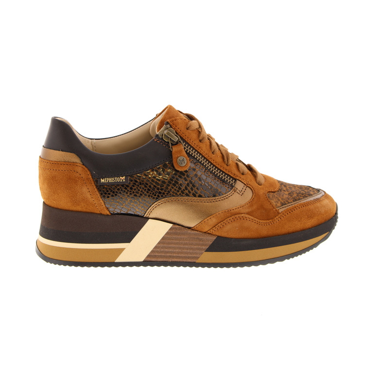 Mephisto lage schoenen cognac