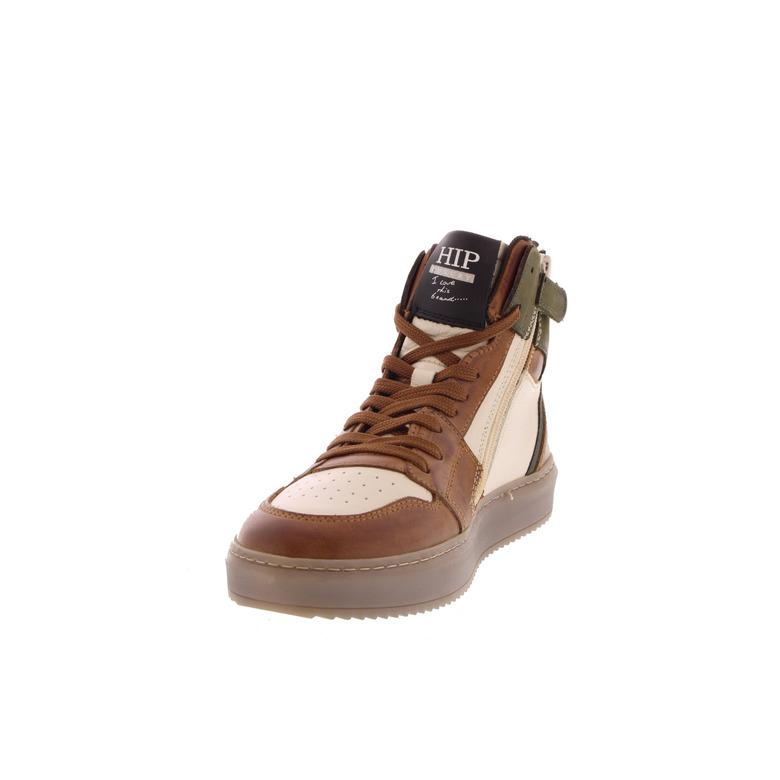 Hip high shoes cognac 3