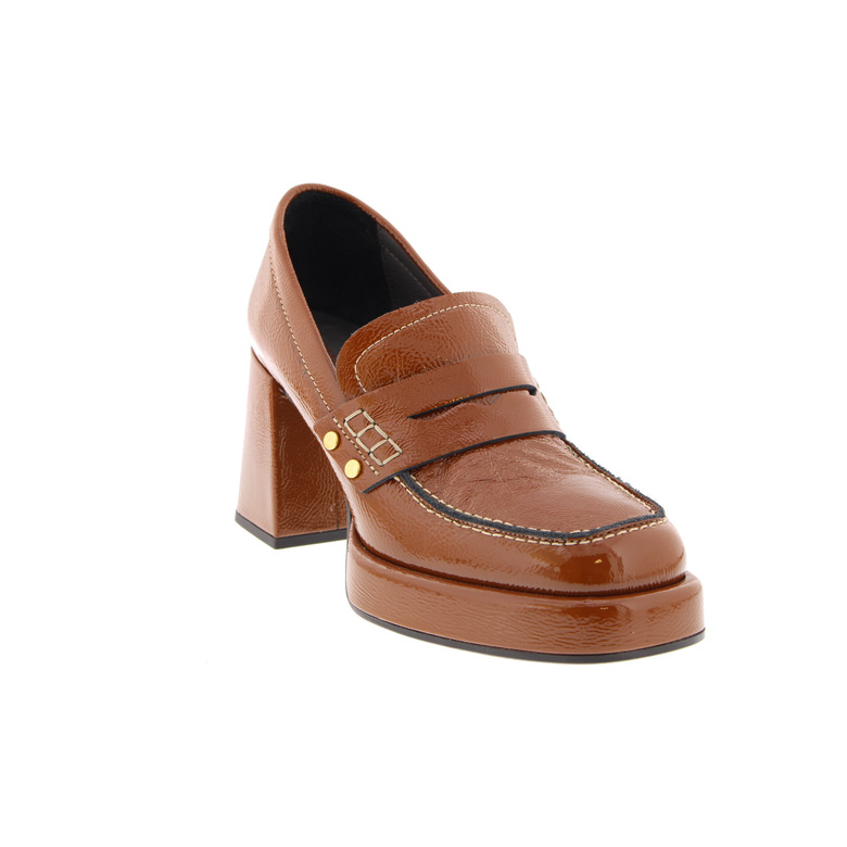 Janet & Janet moccasins cognac 2