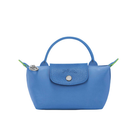 Longchamp trousse de maquillage bleu