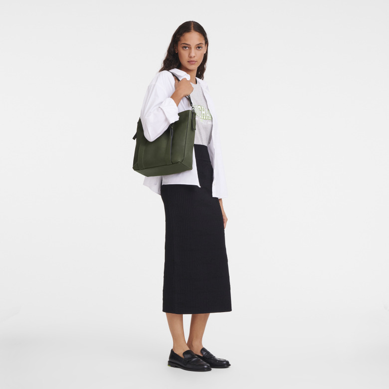 Longchamp sac porté épaule vert 2