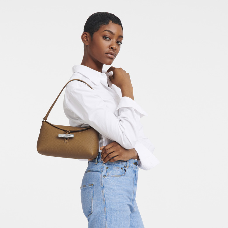 Longchamp sac porté épaule cognac 2