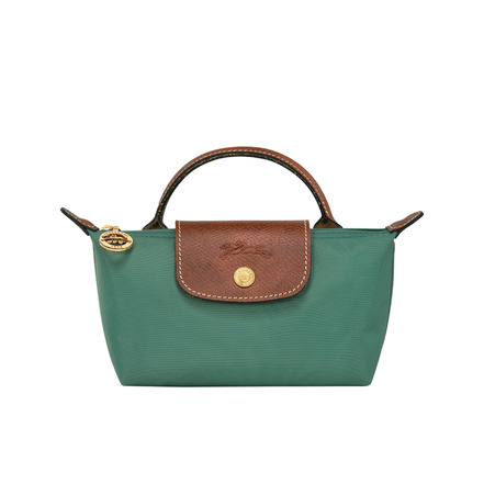 Longchamp trousse de maquillage vert