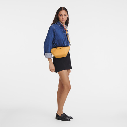 Longchamp sac porté épaule orange