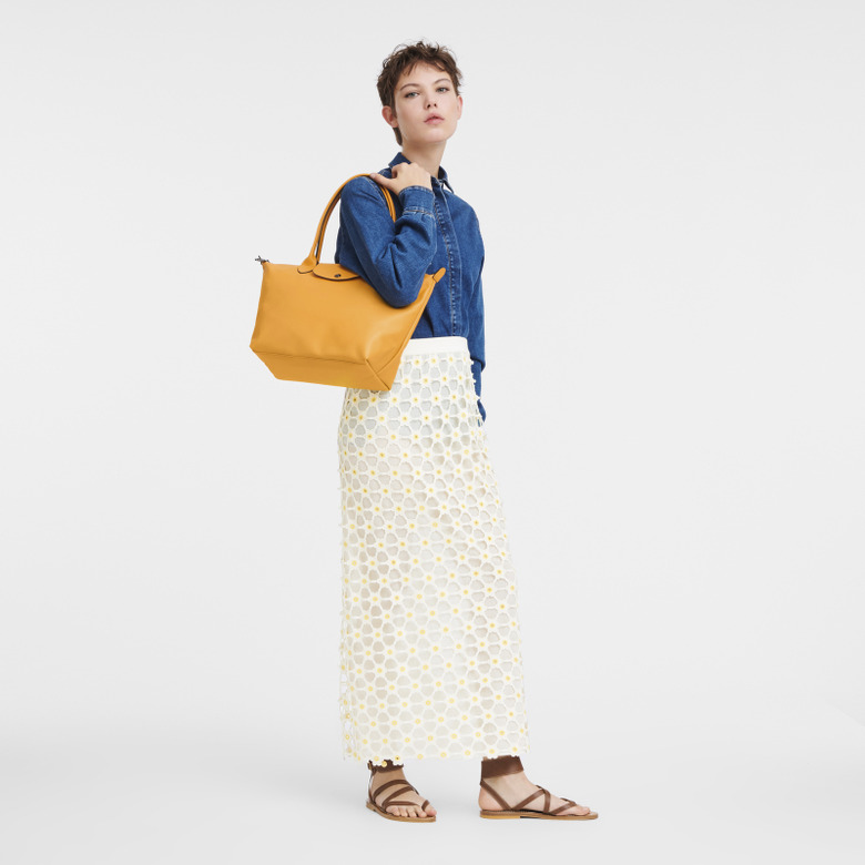 Longchamp shopper oranje 3