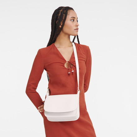 Longchamp sac porté épaule ecru