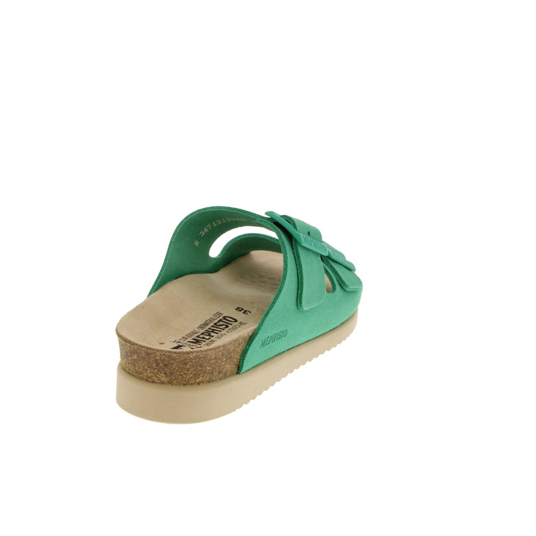 Mephisto thong slippers green 4