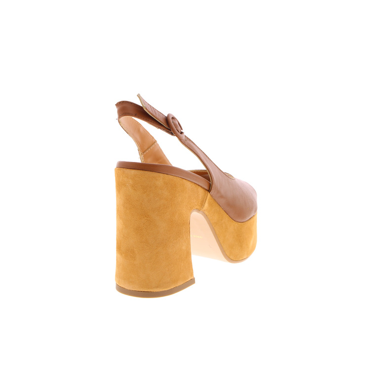 Debutto Donna sandalen cognac 4