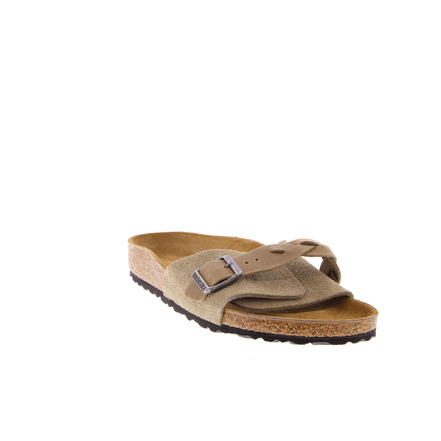 Birkenstock thong slippers taupe
