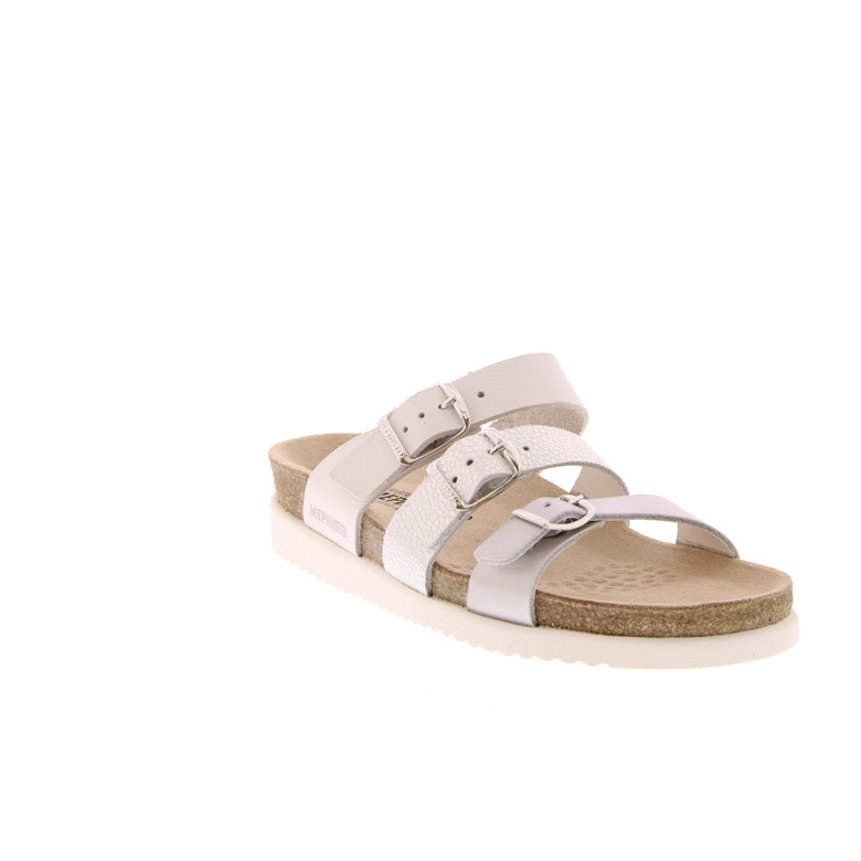 Mephisto thong slippers silver 2