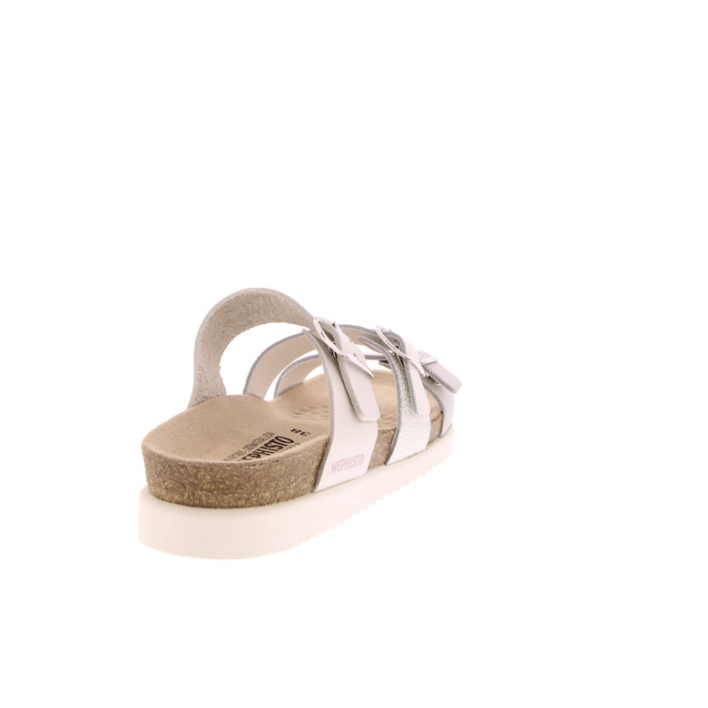 Mephisto thong slippers silver 4