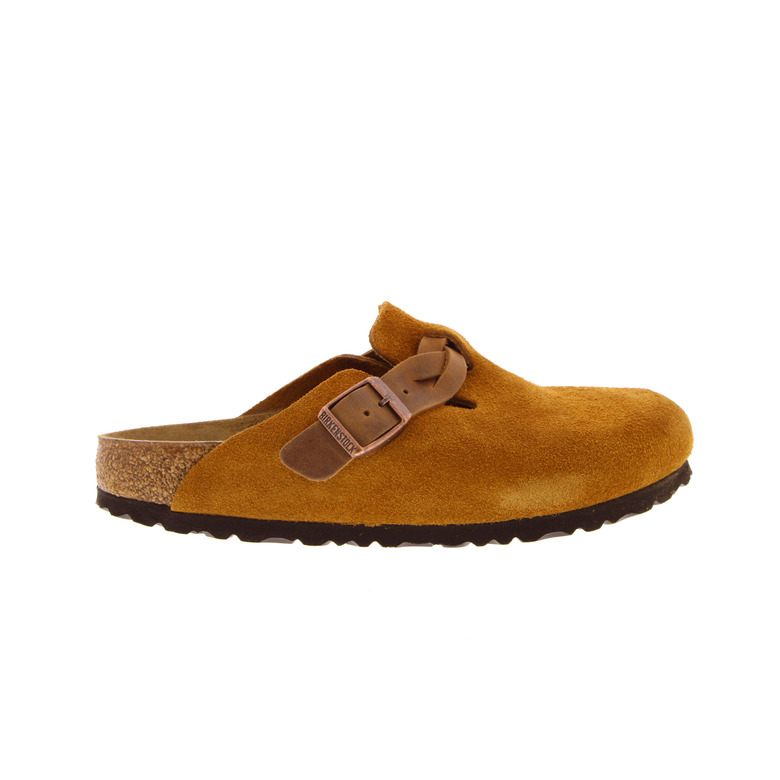 Birkenstock thong slippers cognac
