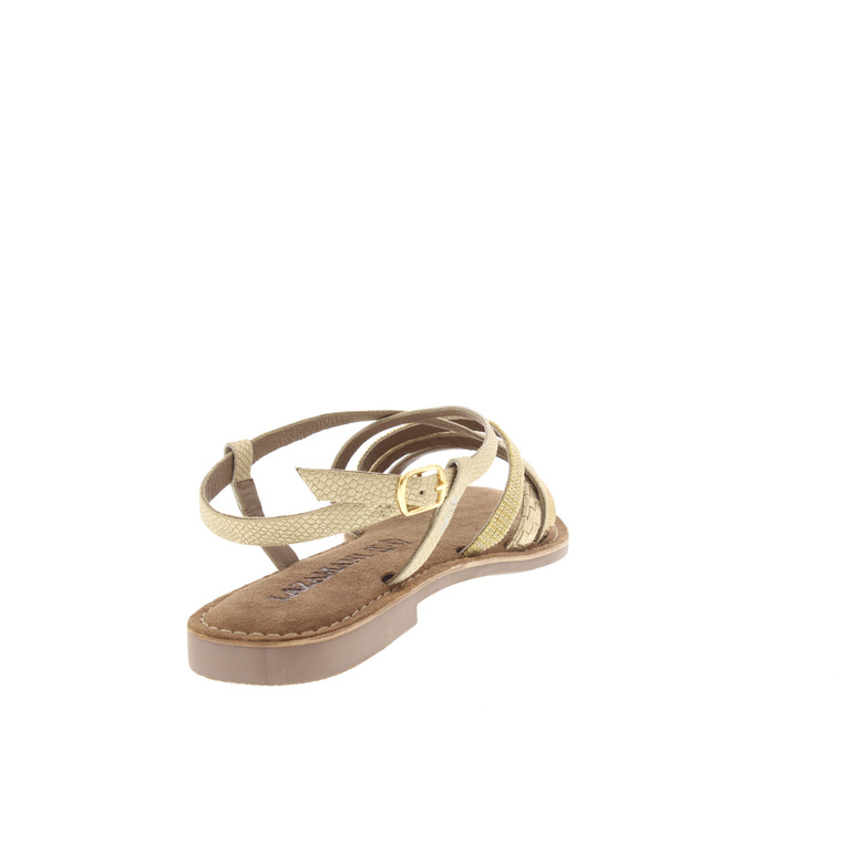 Lazamani sandalen goud 4