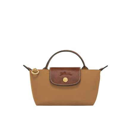 Longchamp trousse de maquillage camel