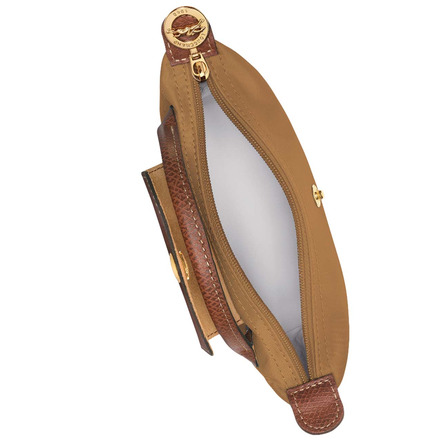 Longchamp trousse de maquillage camel