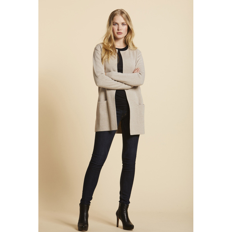 Sibin Linnebjerg cardigan lightbrown 2
