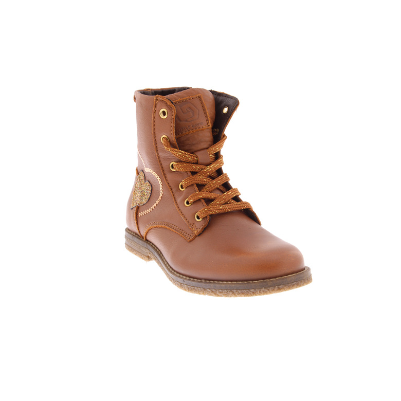 Little David high shoes cognac 2
