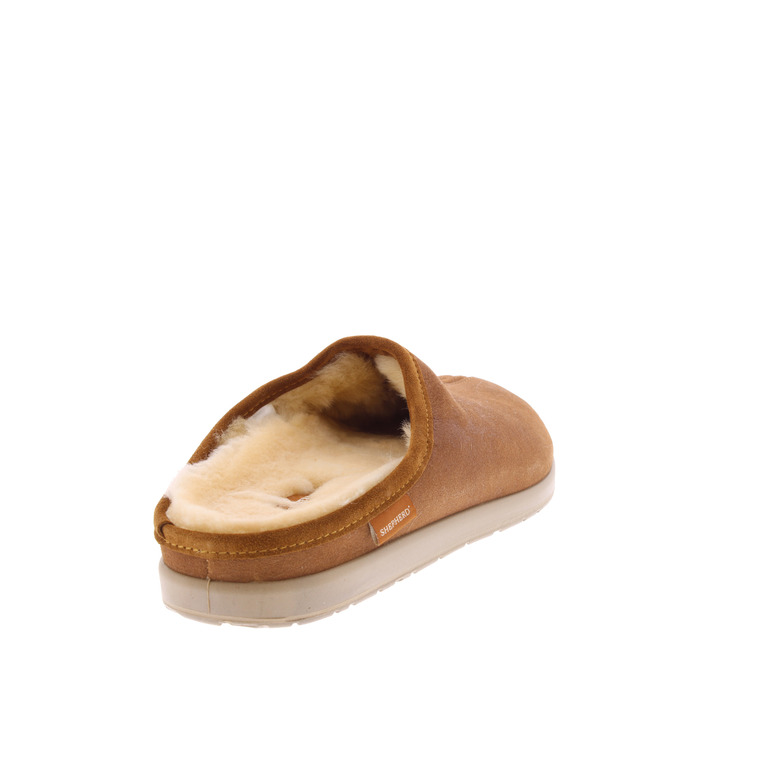 Shepherd pantoufles cognac 4