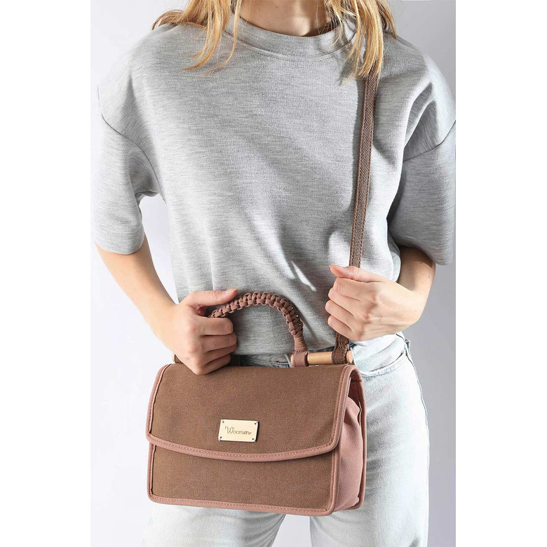 Woomen Vegan sac bandoulière brun 4