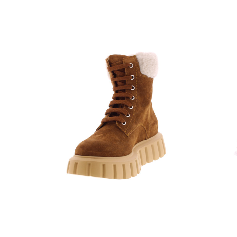 Voile Blanche chaussures à lacets cognac 3