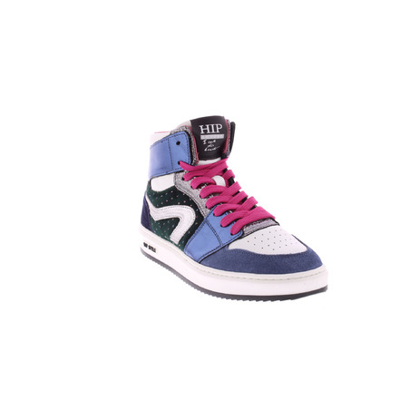 Hip high shoes blue