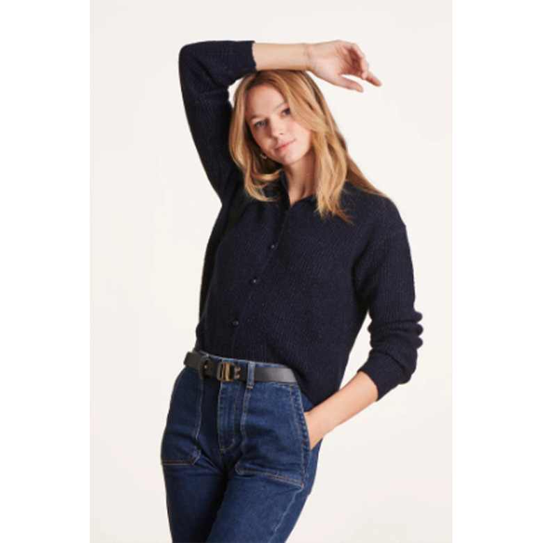 La Fee Maraboutee strickjacke blau 2