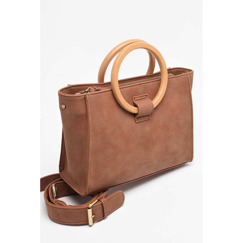 Woomen Vegan handbag brown 2