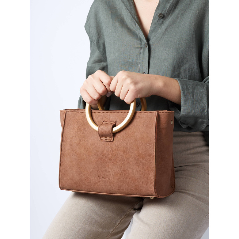 Woomen Vegan handbag brown 4