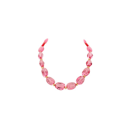 Les Cordes halsketting roze