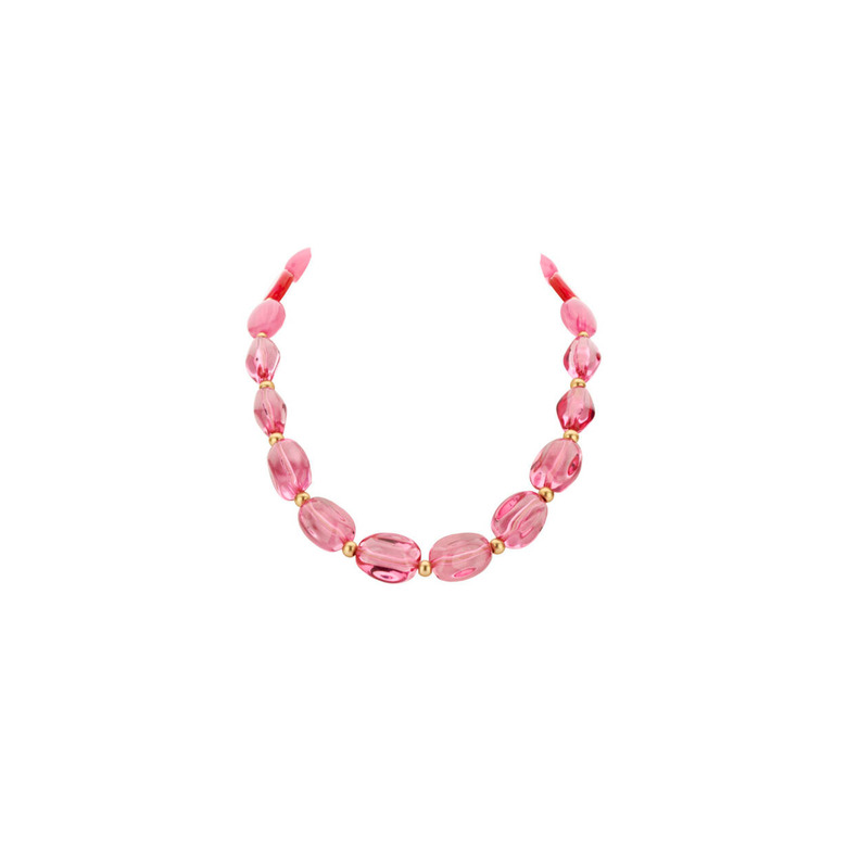 Les Cordes halsketting roze