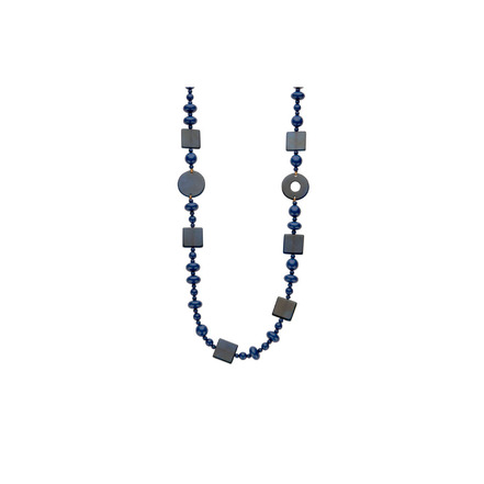 Les Cordes halsketting blauw