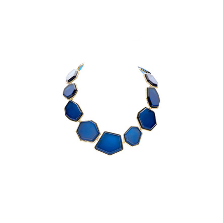 Les Cordes halsketting blauw