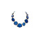 Les Cordes halskette blau