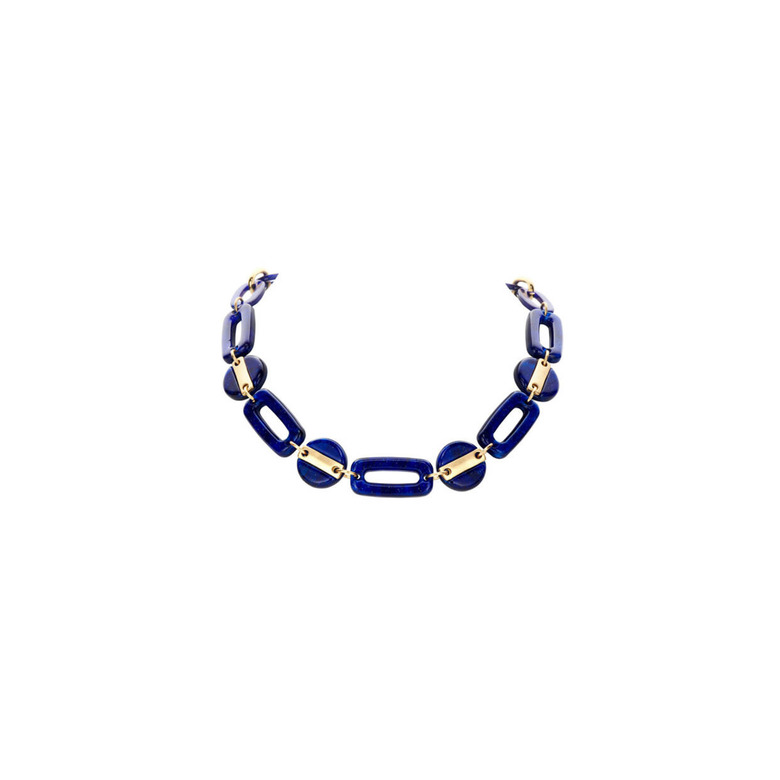 Les Cordes halsketting blauw